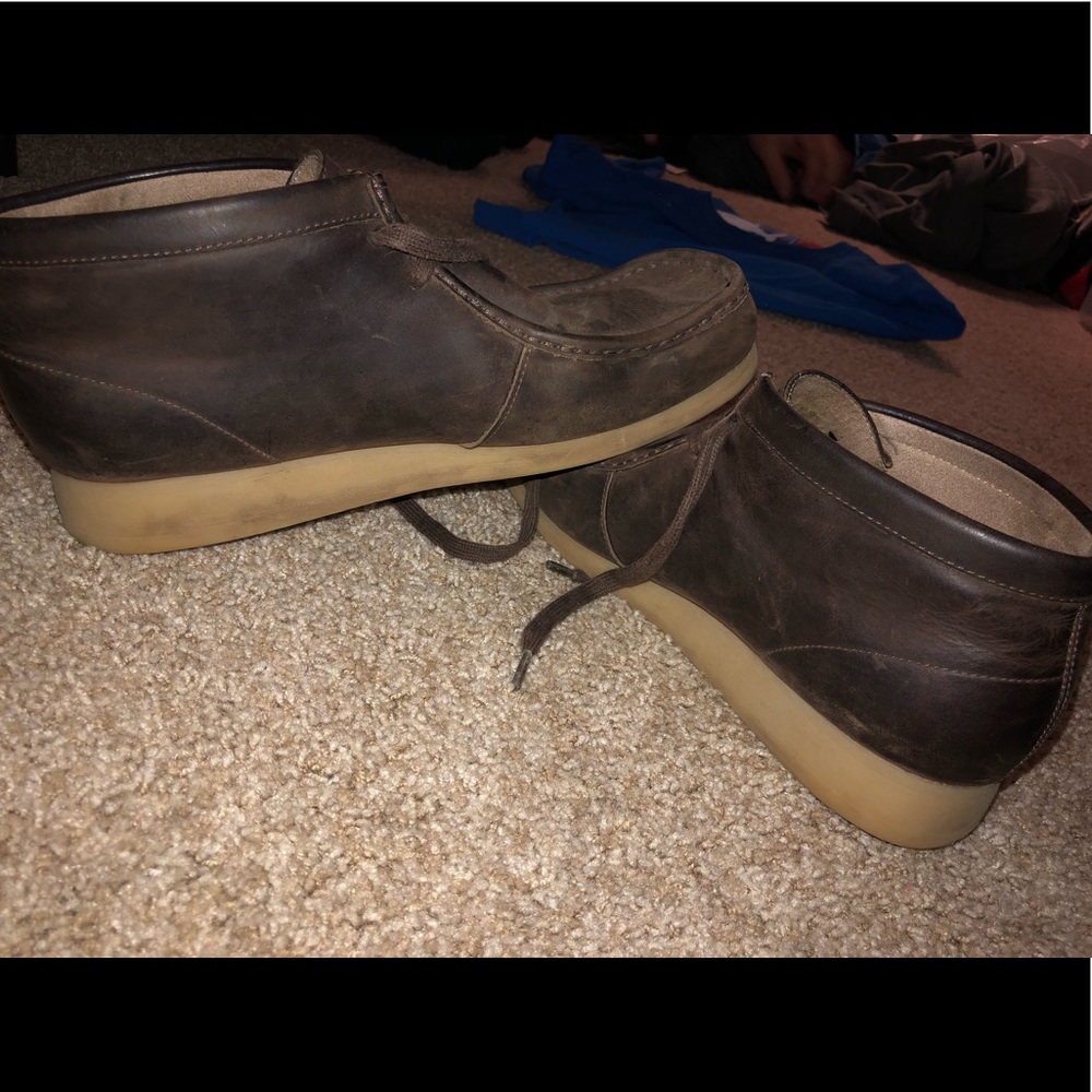 Men’s brown wallabies